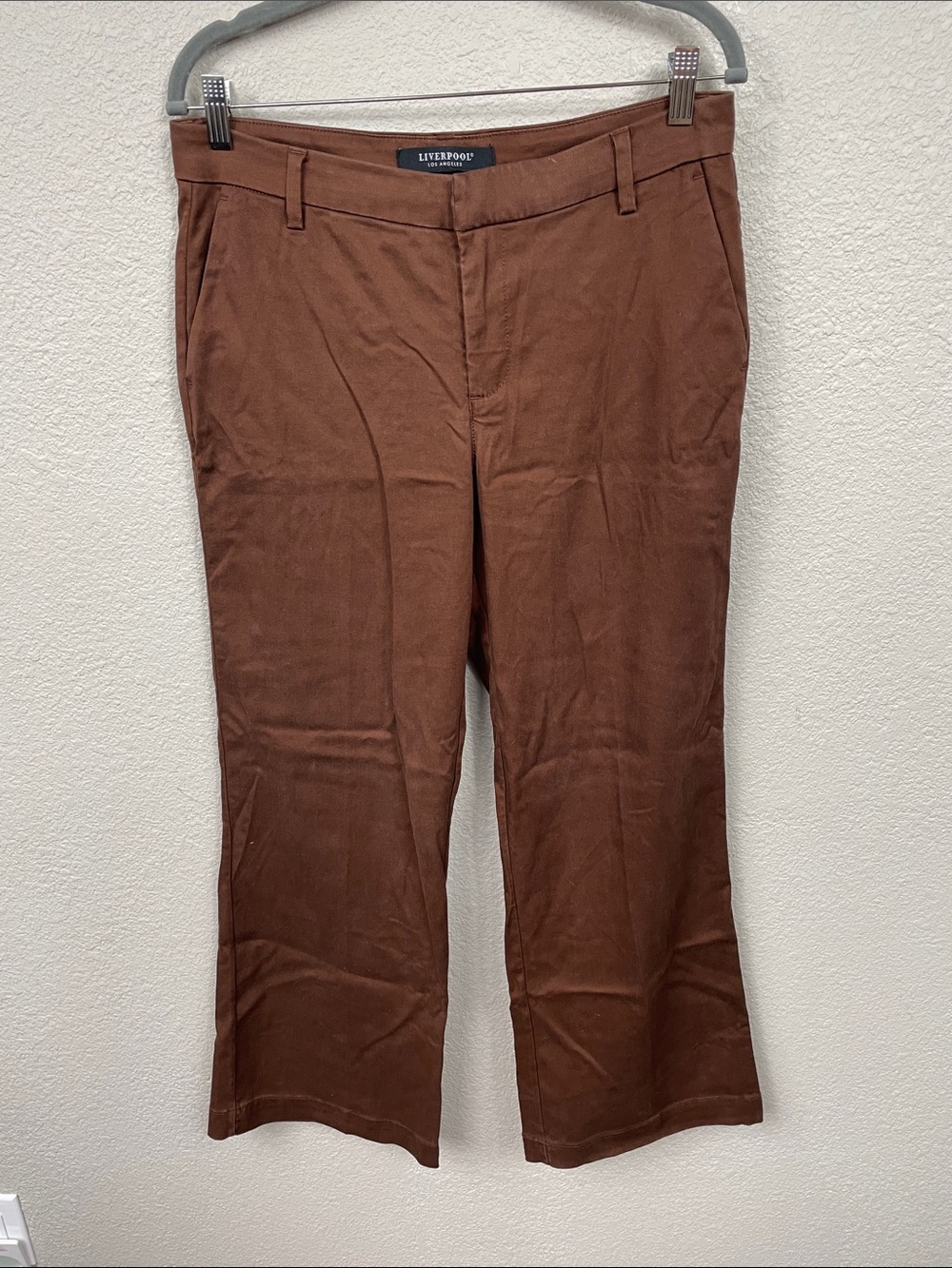 New Liverpool Kelsey Wide Leg Trouser Pants Saddle Brown Sz 6 / 28 - Picture 4 of 14